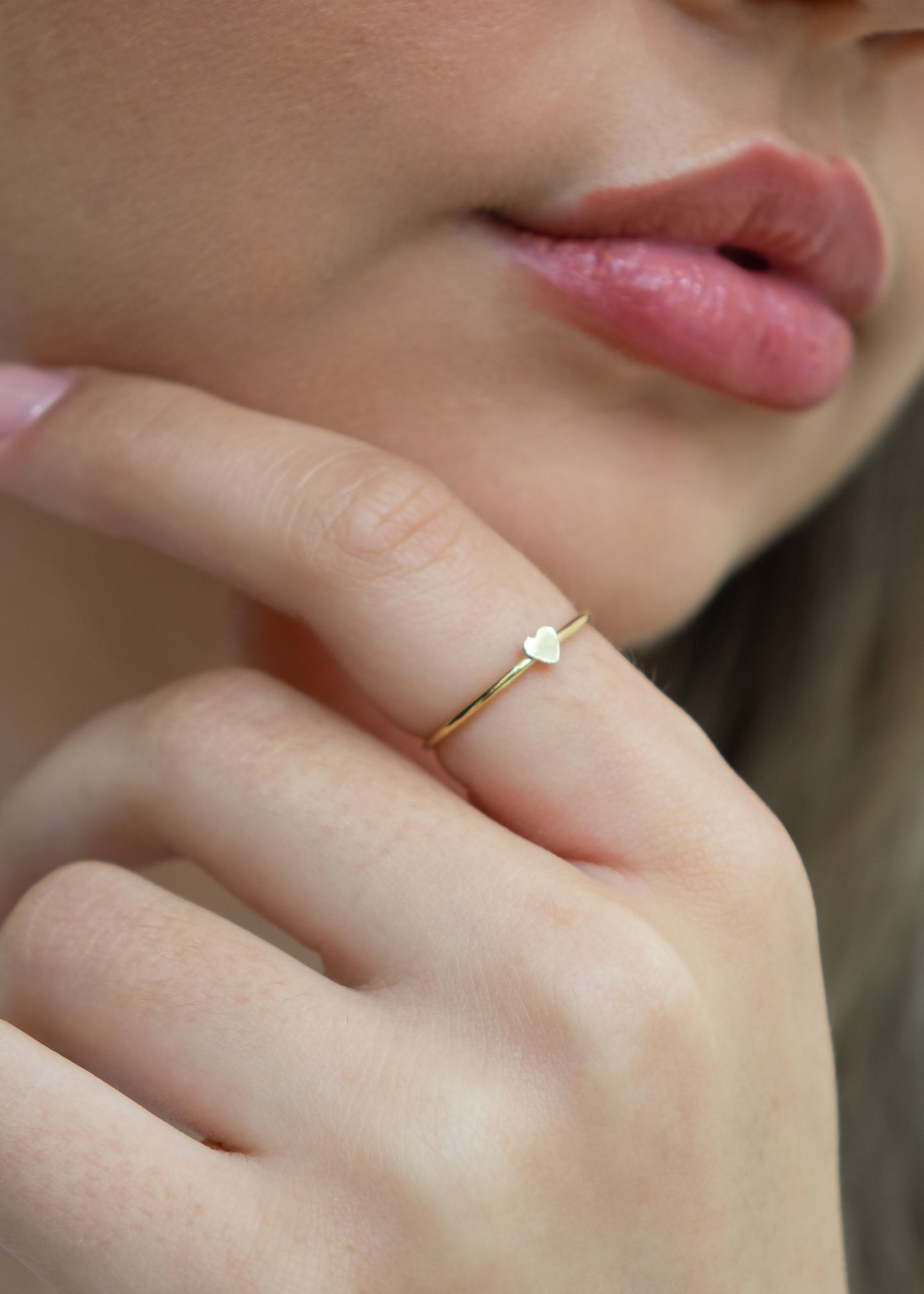 Gold Mini Heart Ring