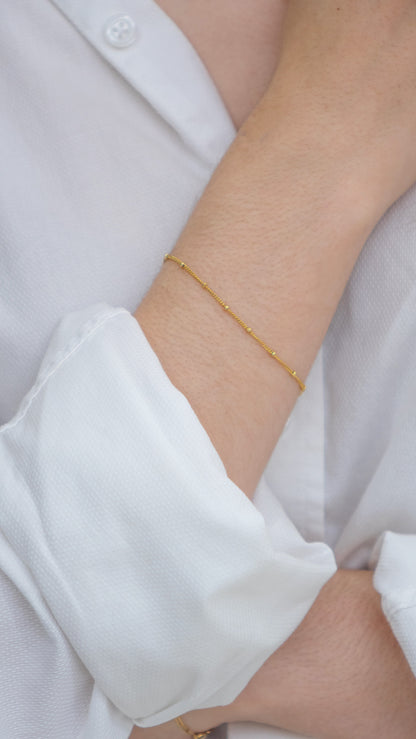 Gold Satellite Bead Bracelet