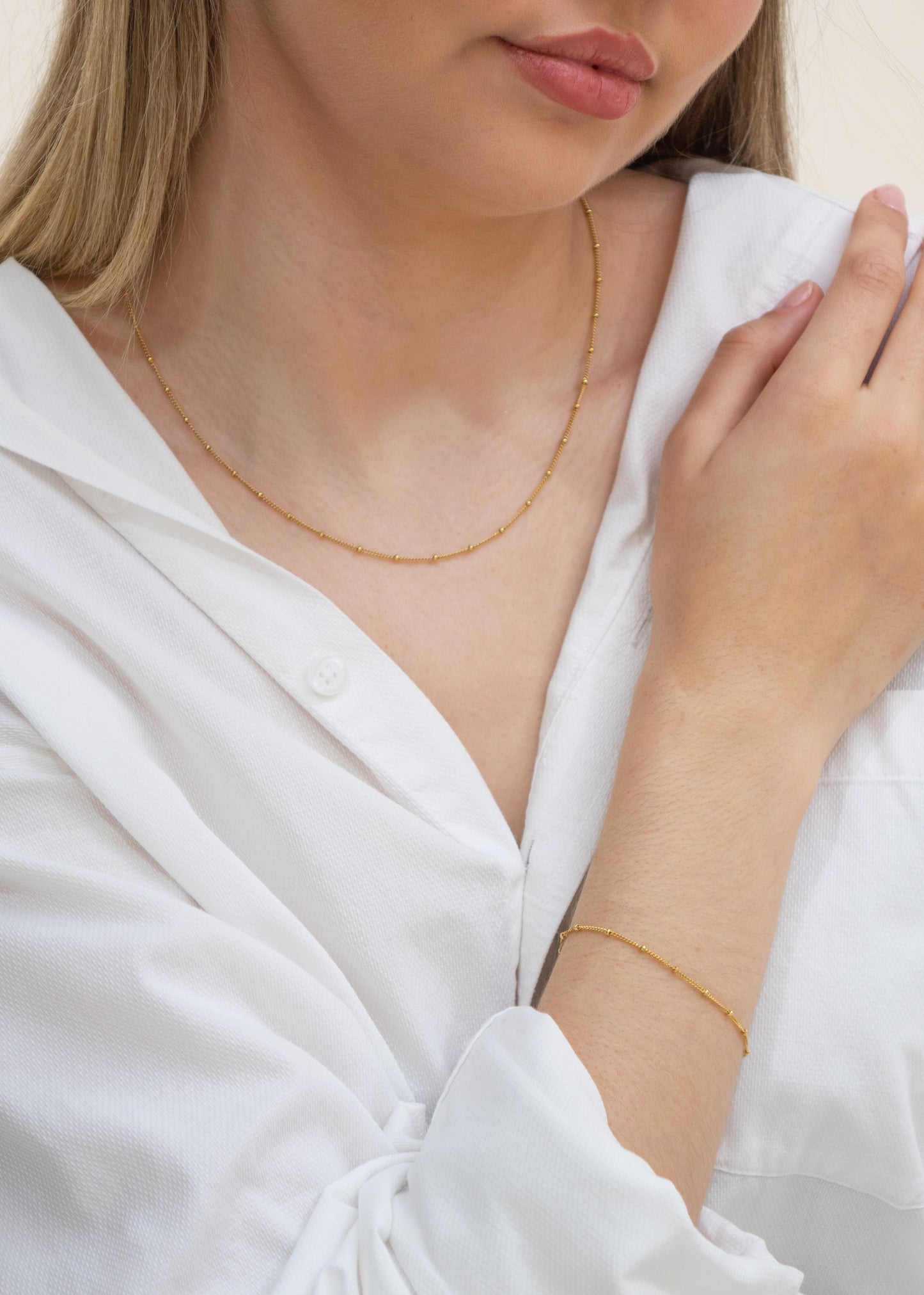 Gold Satellite Bead Bracelet