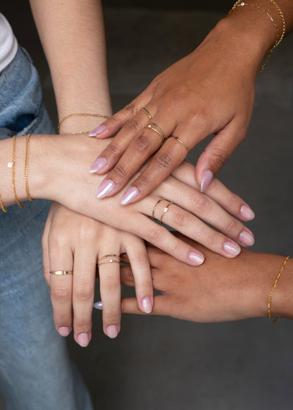 Gold Hammered Ring